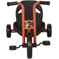 Qaba Kids Tricycle with 10" Big Wheels Toddler Pedal Pusher Trike Bike for 2-6 Boys and Girls, Ride-on Toy for Indoor Outdoor 27.5" x 20" x 20.5", Red(m-8)