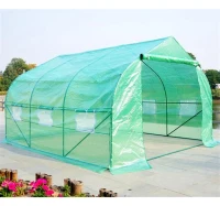 11.5'L x 10'W Medium Steeple Greenhouse - Easy Set Up - Green/Steel(m-1)