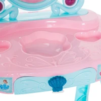 Qaba Kids Pretend Vanity Play Set Princess Girl Magic Dressing Table with Hair Dryer Makeup Table(m-6)