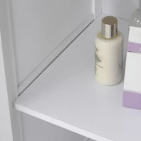 kleankin Contemporary Storage Cabinet, Cupboard Buffet Credenza with 2 Doors for Multifunction in Kitchen, Hallway, Living Room, White(m-14)