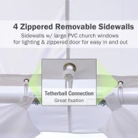 Outsunny Summer Clearance 13x13ft Pagoda Party Tent  Gazebo Canopy White(m-4)