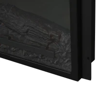 HOMCOM Electric Fireplace Insert for Wood Cabinets with Realistic Flame Effect and Automatic Shut-Off, Black(m-16)
