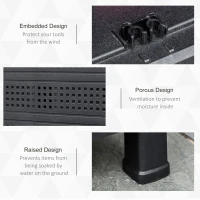 Outsunny Storage Sheds Outdoor Cabinet for Garden Tool with Adjustable Shelves, Ample Drawer with Waterproof PP & Galvanized Steel for Indoor/Outdoor Use(m-6)