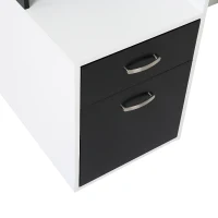 HOMCOM Compact Computer Table Multipurpose Workstation Storage Home Office Writing Desk(m-12)