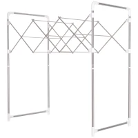 HOMCOM Multi-Purpose Garment Hanging Rack Foldable Laundry Drying Rack(m-2)