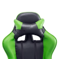 HOMCOM Executive Gaming Racing Office Chair with Waist Neck Cushions 360° Swivel (Green/Black)(m-7)