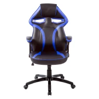 HOMCOM Gaming Racing Chair Rocking Function Computer Seat High Back Adjustable Padded Armrest Home Office Blue(m-5)