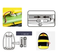 HOMCOM Kids Rolling Luggage Suitcase Travel Pilot BumbleBee with Remote Control (Yellow)(m-6)