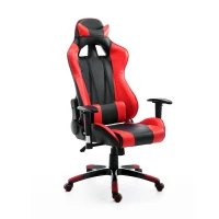 HOMCOM Executive 360° Swivel Gaming Racing Office Chair with Waist Neck Cushions (Red/Black)(m-1)