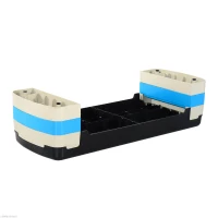 Soozier Adjustable Aerobic Stepper Step Exercise Trainer Workout Fitness Yoga Risers (Blue)(m-5)