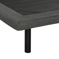 HOMCOM Queen Adjustable Bed Frame, Ergonomic Zero Gravity Power Bed Base with Head and Foot Incline, Memory, and Wireless Remote, Grey(m-13)