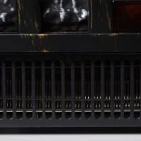 HOMCOM Electric Fireplace Insert Log with Realistic Ember Bed, Fireplace Heater with Remote Control, and 8H Timer, 1500W, Black(m-13)