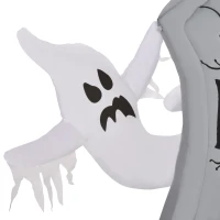 HOMCOM 5.1 ft Inflatable Ghosts with Tombstone, Halloween Outdoor LED Light Yard Display, Waterproof(m-14)