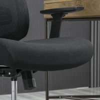 Vinsetto Ergonomic Mesh Office Chair with Lumbar Back Support, Swivel Rocking Computer Chair with Adjustable Height and Armrests for Home Office, Black(m-18)