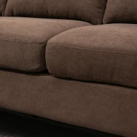 HOMCOM Living Room Multi-Piece Chaise Sofa Lounger w/Mid-Century Style and Sturdy Frame(m-8)