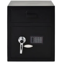 HOMCOM Digital Steel Locking Security Safe Box with Customizable Code Keypad, 2 Backup Emergency Keys, & Practical Design(m-8)