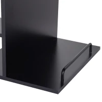 HOMCOM Computer Desk PC Workstation Table with Storage Shelves Drawer and Keyboard Tray, Black(m-8)