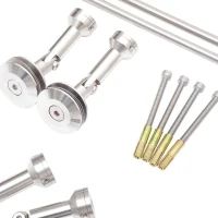 HomCom Laminated Glass Door Canopy Awnings Brush Stainless Support System Connecting Mounting Kit(m-6)