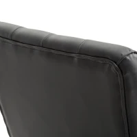 Vinsetto High Back Faux Leather Office Chair with Button Tufted Design, Executive Computer Desk Chair with Solid Wood Feet and Arms, Black(m-12)