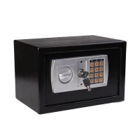 HomCom 12" x 8" x 8" Steel Electronic Digital Security Safe - Black(m-6)