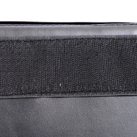 Soozier 4ftx10ftx2inch PU Leather Gymnastics Tumbling Gym Mat Arts Folding Yoga Exercise Pad 4 Panel (Black)(m-7)