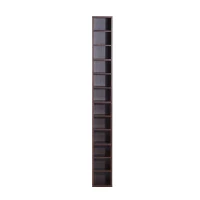 HOMCOM Slim 12-tier Multimedia Storage Tower CD DVD Rack Stand Brown(m-2)
