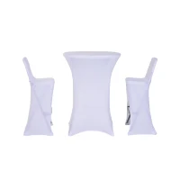 Outsunny 3pcs Garden Bar Table High Chair Set Folding Bistro Chat Set Metal Frame w/ Cover(m-5)