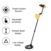 Outsunny Metal Detector w/ Adjustable Sensitivity Gold Search Device(m-10)
