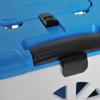 PawHut Foldable Cat Cage Flight Puppy Case Small Animal Travel Carrier Ventilation Hole w/ Top Load Pet Kennel Blue(m-7)