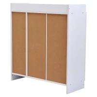 HOMCOM Wood Shoe Cabinet 2 Door 12 Pairs Entryway(m-9)