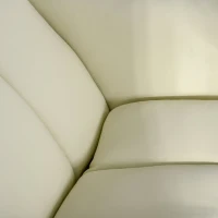 HOMCOM Manual Recliner, Swivel Lounge Armchair with Side Pocket, Footrest and Cup Holder, Cream White(m-11)