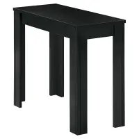 Monarch 22" Transitional Style Rectangular Wood Grain-Look Side Accent End Table - Black Finish(m-1)