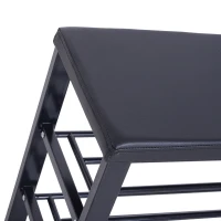 HOMCOM Hallway Shoe Bench with 2 Tier Shoe Rack Holder Entryway Shoe Storage Shelf Unit with Padded Seat Black(m-7)