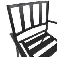 Outsunny 3pcs Outdoor Bistro Set Table and Chair Set Black(m-8)