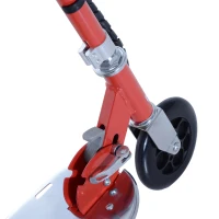 Qaba Adjustable Folding Electric Seated E-Scooter Battery Powered Motorized Bike Electric Scooter with Seat Red(m-8)