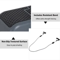 Soozier Deck Workout Bench Incline Decline Platform w/ Resistant Band(m-5)