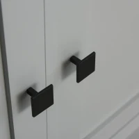 HOMCOM Buffet Storage Cabinet for Kitchen Entryway with 2 Cabinets and 3 Drawers, Adjustable Shelves, Grey(m-9)