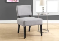 Monarch Contemporary Upholstered Accent Armless Slipper Chair - Light Grey(m-2)