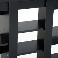 HOMCOM Triple Wall Mounted Media Storage Floating CD DVD Shelves Rack Hanging Organizer Unit Black(m-8)