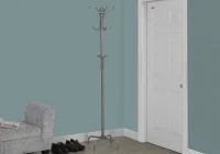 Monarch 70" 12-Hook Metal Coat Tree Hanger Rack - Silver Finish(m-2)