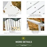 Outsunny 47'' 2-Seater Hanging Porch Swing, Outdoor Patio Swing Bench with Wooden Build, Water-Fighting Protection, & Classic Style, 440 lb Weight Capacity, White(m-6)