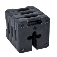 Outsunny 4-Piece HDPE Canopy Tent Weights with a Slotted No-Pinch Design, Side Carry Handles, & Sand/Water Fill(m-1)