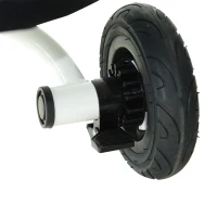 Qaba 4-in-1 Baby Stroller Tricycle Kids Trike w/ Pushbar & Canopy Toddler Blue(m-7)