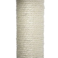 PawHut 2-Level Cat Tree Wooden Activity Tower for Pets with Super Soft Cushions, Fun Cat Feather Rope, and Scratch Posts(m-13)