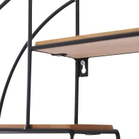 HOMCOM Round Wall-Mounted Shelves Wall Hanging Room Decoration Frame Partition Iron Display Storage(m-7)