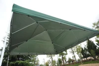 Outsunny 13' x 13' Adjustable Height Easy Pop Up Canopy Party Tent - Green(m-4)