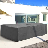 Outsunny 97" x 65" x 26" Weatherproof Outdoor Sectional Patio Furniture Cover with Ultimate Weather Protection, Gray(m-2)