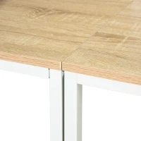 HOMCOM 94.5in Industrial Double Computer Desk with Hutch and Storage Shelves, Extra Long Two Person Home Office Desk, Writing Table Workstation for 2 People with CPU Stand, Oak Wood Grain(m-12)