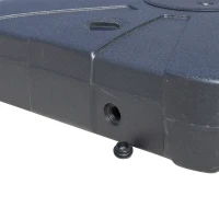 Outsunny Portable Umbrella Base Parasol Stand for Cantilever Umbrella Fill w/ Sand or Water Black(m-9)