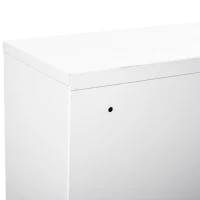 kleankin Steel Wall Mount Medicine Cabinet 3 Tier Emergency Box for Bathroom Kitchen, Lockable with 2 Keys - White(m-14)